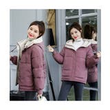 配色フード付き中綿ジャケットレディース冬 | Miniministore | 詳細画像18