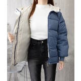 配色フード付き中綿ジャケットレディース冬 | Miniministore | 詳細画像21