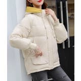 配色フード付き中綿ジャケットレディース冬 | Miniministore | 詳細画像3