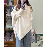 ハイネックニットセーター 不規則デザイン | Miniministore | 詳細画像10 