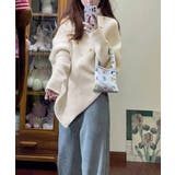 ハイネックニットセーター 不規則デザイン | Miniministore | 詳細画像12 