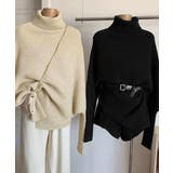 ハイネックニットセーター 不規則デザイン | Miniministore | 詳細画像14 