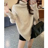 ハイネックニットセーター 不規則デザイン | Miniministore | 詳細画像2 