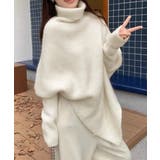 ハイネックニットセーター 不規則デザイン | Miniministore | 詳細画像8 