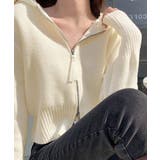 ダブルジップリブニットカーディガン韓国風 | Miniministore | 詳細画像8 
