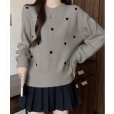 クルーネックハート柄ニットセーター韓国風 | Miniministore | 詳細画像5 