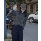 デニム切り替え レイヤード風ニットポロ襟 | Miniministore | 詳細画像16 