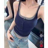 カップ付きレイヤード風タンクトップ韓国風 | Miniministore | 詳細画像1