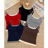 カップ付きレイヤード風タンクトップ韓国風 | Miniministore | 詳細画像35