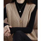 Vネックニットベストレディースニットジレ | Miniministore | 詳細画像3