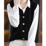 Vネックニットベストレディースニットジレ | Miniministore | 詳細画像5