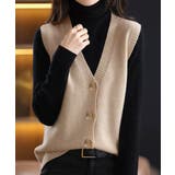 Vネックニットベストレディースニットジレ | Miniministore | 詳細画像7