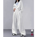 カレッジロゴスウェットセットアップパンツ | Miniministore | 詳細画像1 