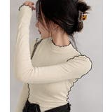 配色メロウ長袖トップスステッチカットソー | Miniministore | 詳細画像8