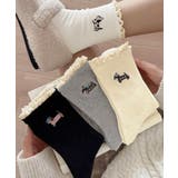 フリルソックス 犬柄 コットン靴下可愛い | Miniministore | 詳細画像1 