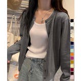 クルーネックニットカーディガン シンプル | Miniministore | 詳細画像1 