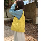 透かし編みニットトートバッグ肩掛け鞄A4 | Miniministore | 詳細画像16 