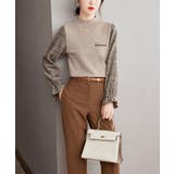 チェック柄ドッキングニットレディース秋服 | Miniministore | 詳細画像14