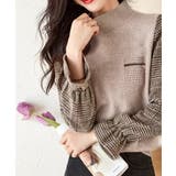 チェック柄ドッキングニットレディース秋服 | Miniministore | 詳細画像5