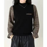 チェック柄ドッキングニットレディース秋服 | Miniministore | 詳細画像7