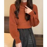 韓国風リブニットトップスハイネックニット | Miniministore | 詳細画像19 