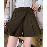 プリーツキュロットパンツ ウール風 秋冬 | Miniministore | 詳細画像1