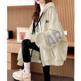 韓国風フード付きジップパーカーレディース | Miniministore | 詳細画像9 