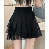 プリーツミニスカートチュール切替スカート | Miniministore | 詳細画像9