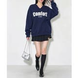 Vネックロゴプリント裏起毛スウェット長袖 | Miniministore | 詳細画像15