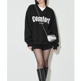 Vネックロゴプリント裏起毛スウェット長袖 | Miniministore | 詳細画像9