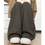 チェック柄ワイドパンツハイウエスト 秋冬 | Miniministore | 詳細画像2