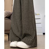 チェック柄ワイドパンツハイウエスト 秋冬 | Miniministore | 詳細画像6