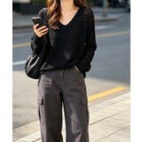 サマーニットVネックニットトップス韓国風 | Miniministore | 詳細画像5