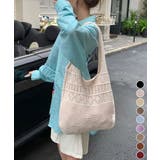 トートバッグ ニット編み バッグ鞄かばん | Miniministore | 詳細画像1 