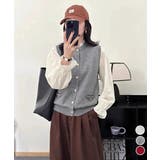 上品ニットベスト 前開きジレ | Miniministore | 詳細画像1