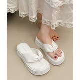 ホワイト | 歩きやすい ボリュームプラットフォーム パフ風サマーサンダル | SUNSHINE CLOSET