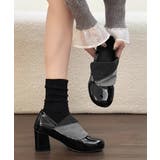 ブラック | レトロドットローファーバレエコアパンプス | Miniministore