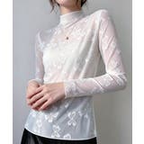 ホワイト | 透け感 可愛いレース風カットソー レディース大人ガーリー韓国風フェミニンレイヤー… | SUNSHINE CLOSET