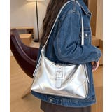 シルバー | レディース上品フェイクレザー バッグ韓国風ハンドバッグ 高見え肩掛け鞄 | SUNSHINE CLOSET