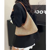 ブラウン | ラフィア調 編み込みワンショルダーバッグ | Miniministore