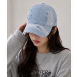 サックスブルー | ヴィンテージデニムキャップ ダメージ加工 | Miniministore