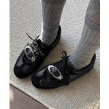 ブラック系2(メタルバックル) | ドット柄メリージェーンスニーカー 韓国風 | Miniministore