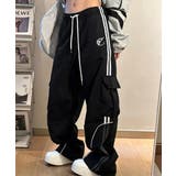 ブラック | カーゴパンツ サイドライントラックパンツ | Miniministore