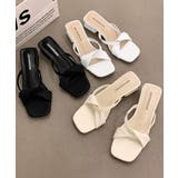 スクエアトゥサンダル ツイストミュール夏 | Miniministore | 詳細画像25