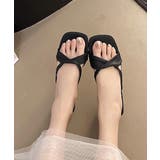 スクエアトゥサンダル ツイストミュール夏 | Miniministore | 詳細画像4