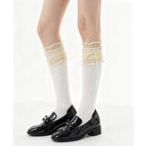 レースフリルロングソックスリボン靴下美脚 | Miniministore | 詳細画像11