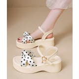 ドット柄リボン厚底サンダルレディース美脚 | Miniministore | 詳細画像7