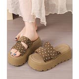 厚底サンダル ドット柄ミュールサンダル夏 | Miniministore | 詳細画像5 