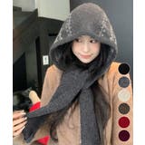 北欧風ニットバラクラバフードマフラー防寒 | Miniministore | 詳細画像1