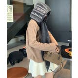 北欧風ニットバラクラバフードマフラー防寒 | Miniministore | 詳細画像2